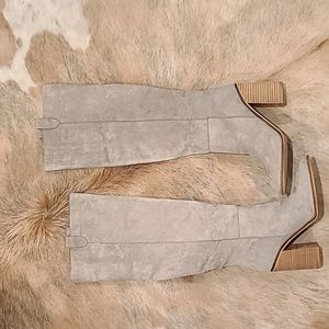 Mi.iM heeled over the knee taupe suede boots